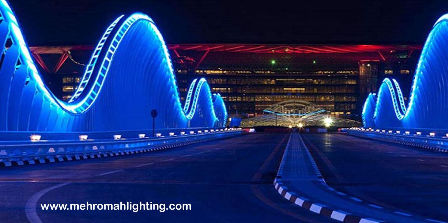 استفاده از نورپردازی برای زیبایی پل ها